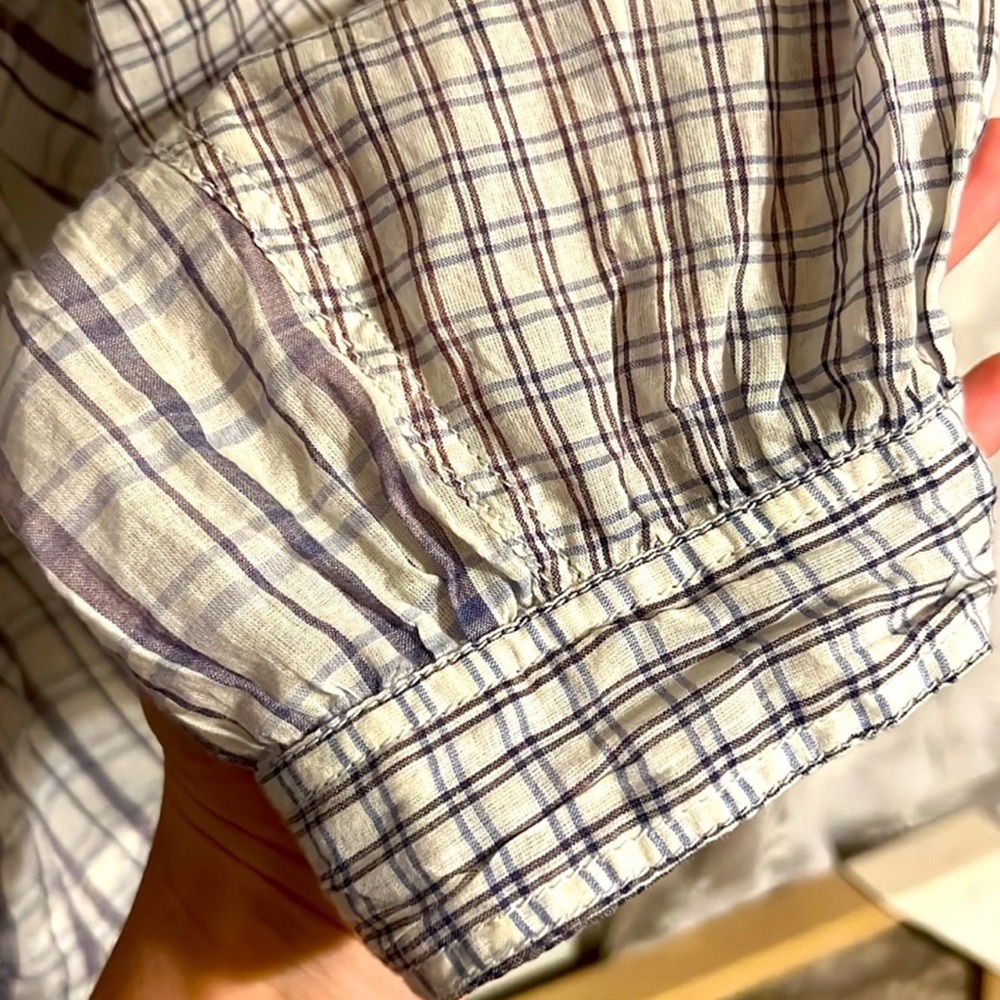 Oversized M We the Free People plaid button down - Picture 5 of 7